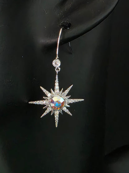 Aros lunar cristal Swarovski
