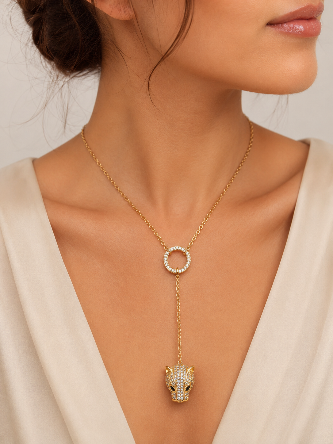 Collar cristal pavés Pantera