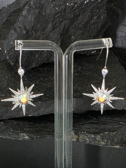 Aros lunar cristal Swarovski