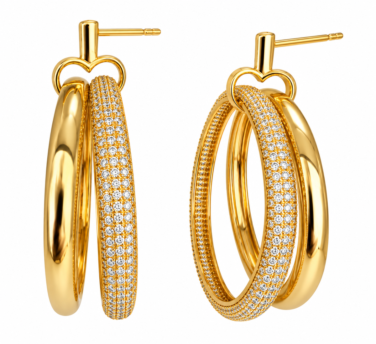 Argollas cristal paves lucy