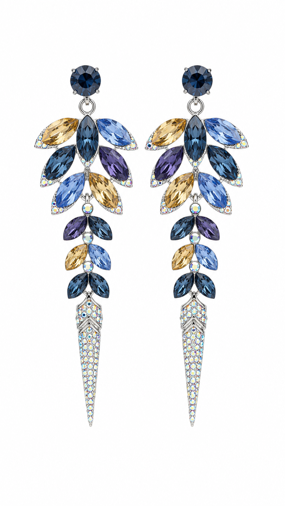 Aros cristal Swarovski Cascada min