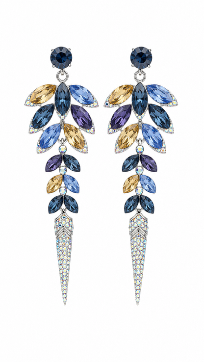 Aros cristal Swarovski Cascada min
