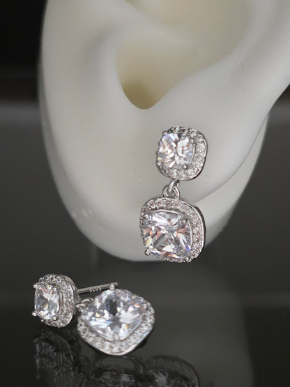 Aros de plata y cristal Swarovski Paulina