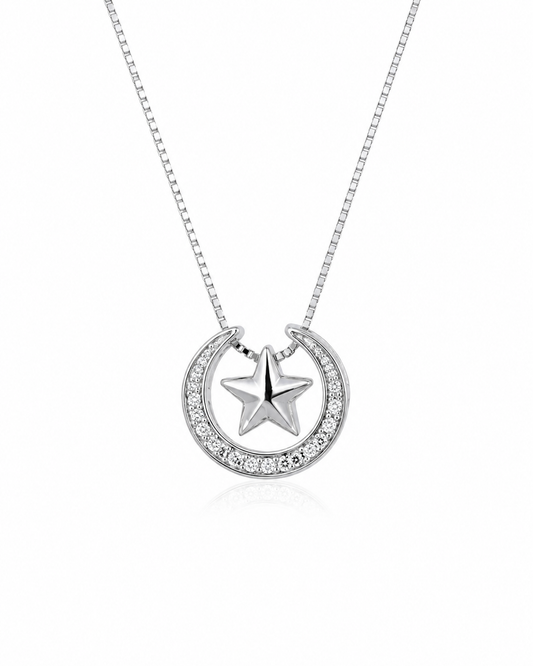 Collar plata Cristal Pavés stella