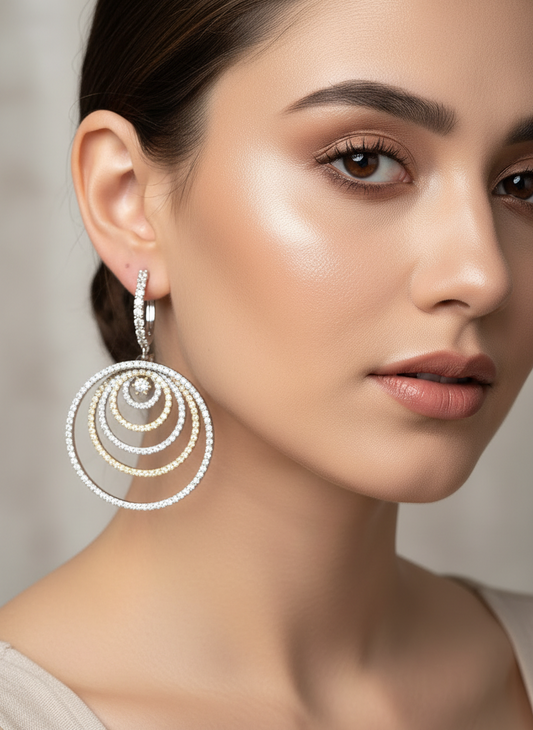 Aros cristal Swarovski Camelia