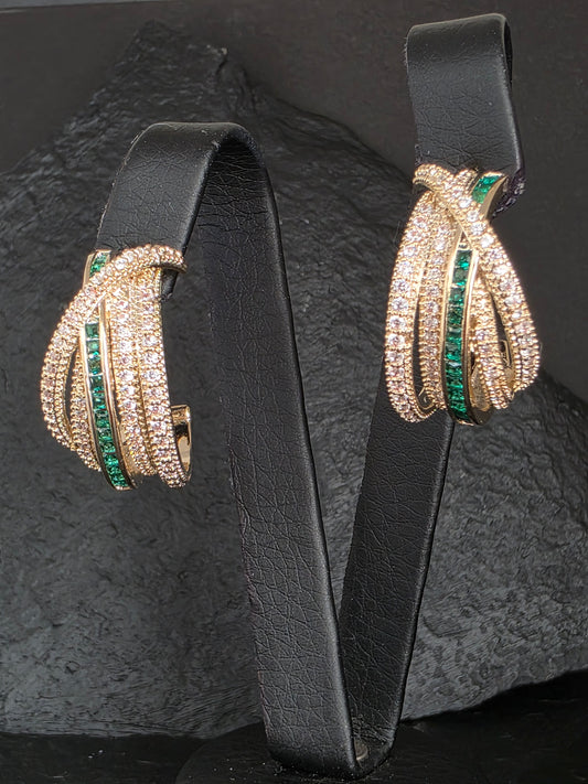 Argollas cristal pavés Luciano