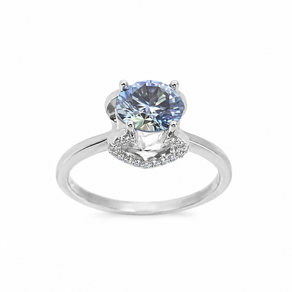 Anillo Moissanite plata Eva