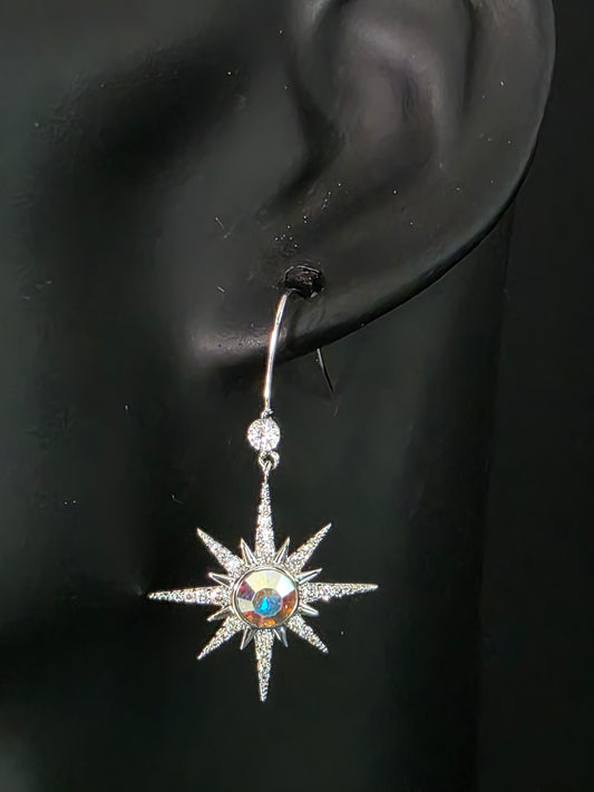 Aros lunar cristal Swarovski