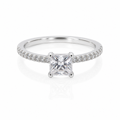 Anillo plata zirconia Paz
