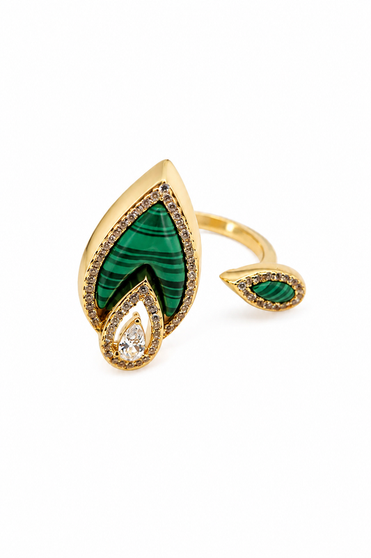 ANILLO MALAQUITA Y NÁCAR