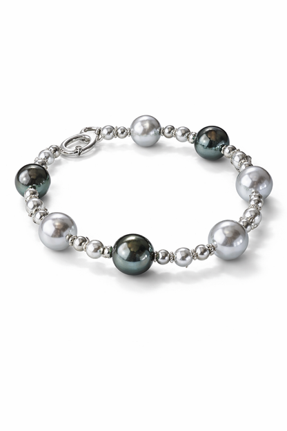 Pulsera perla gris