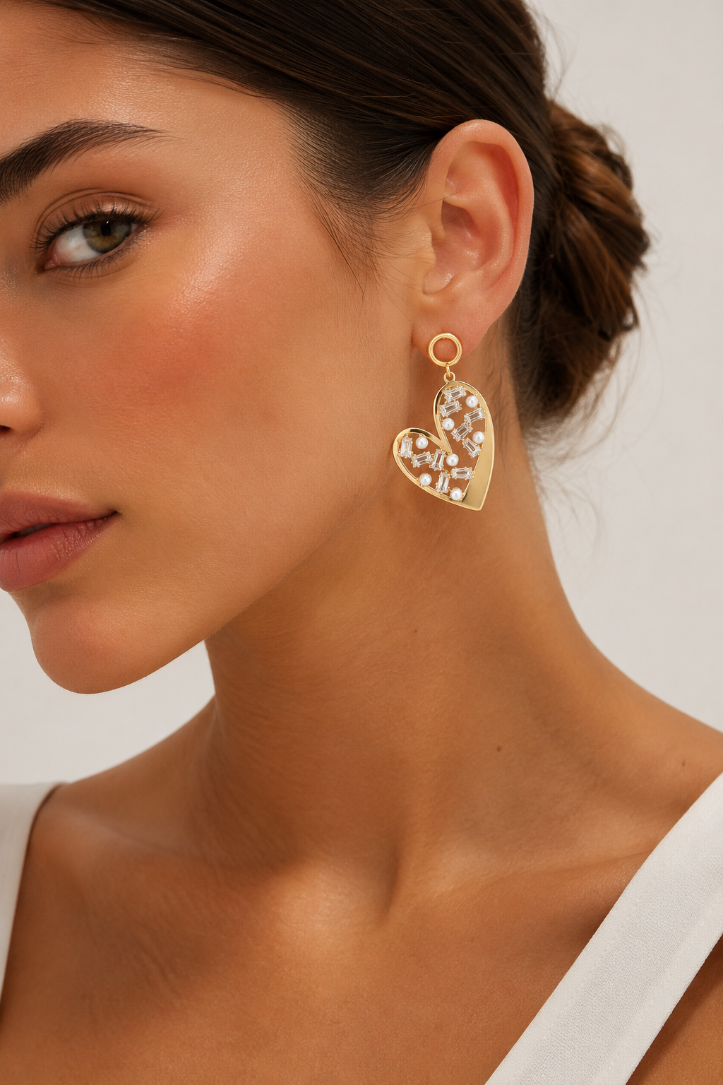 Aros cristal Swarovski corazón