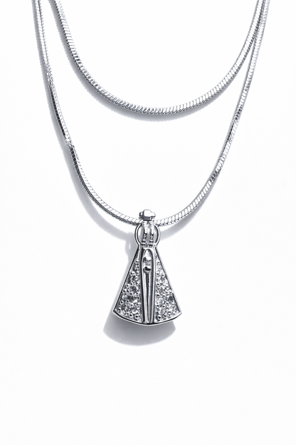 Collar baño de plata Nuestra Virgen