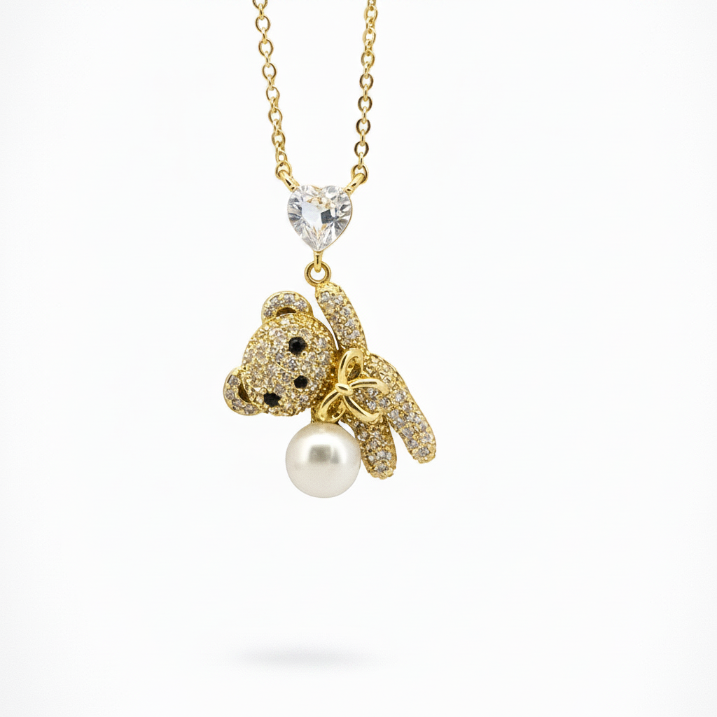 Collar baño de oro Aura Teddy