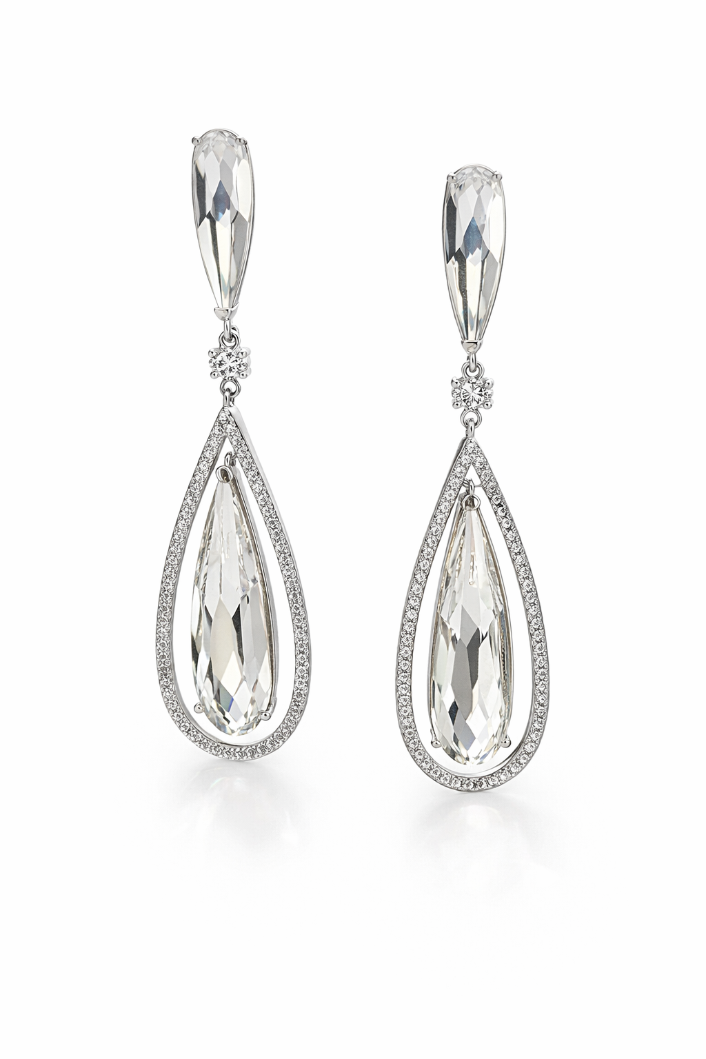 Aros novia cristal Swarovski