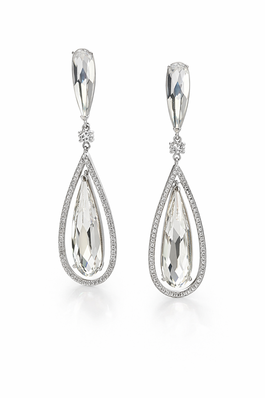 Aros novia cristal Swarovski