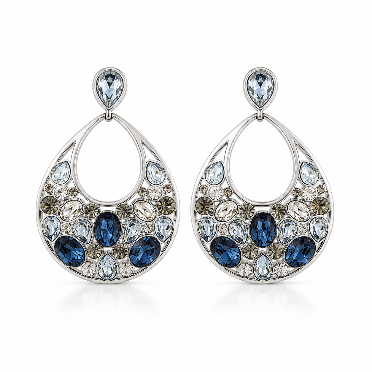 Aros cristal Swarovski Gotas