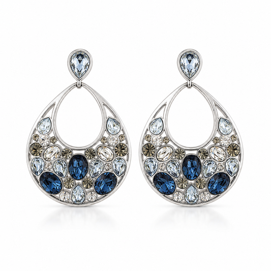 Aros cristal Swarovski Gotas