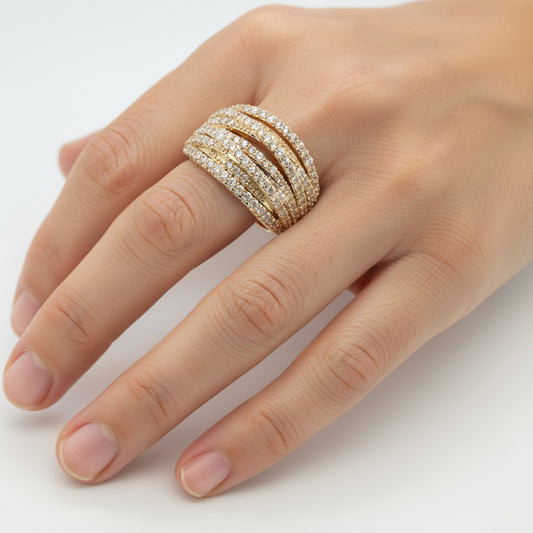 Anillo cristal pavés Adriana