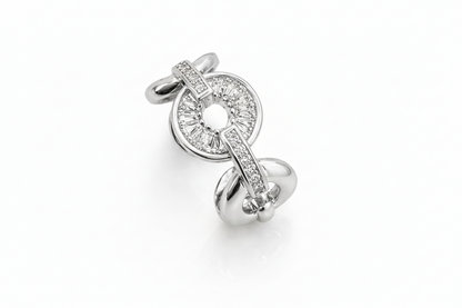 Anillo cristal paves Mariana