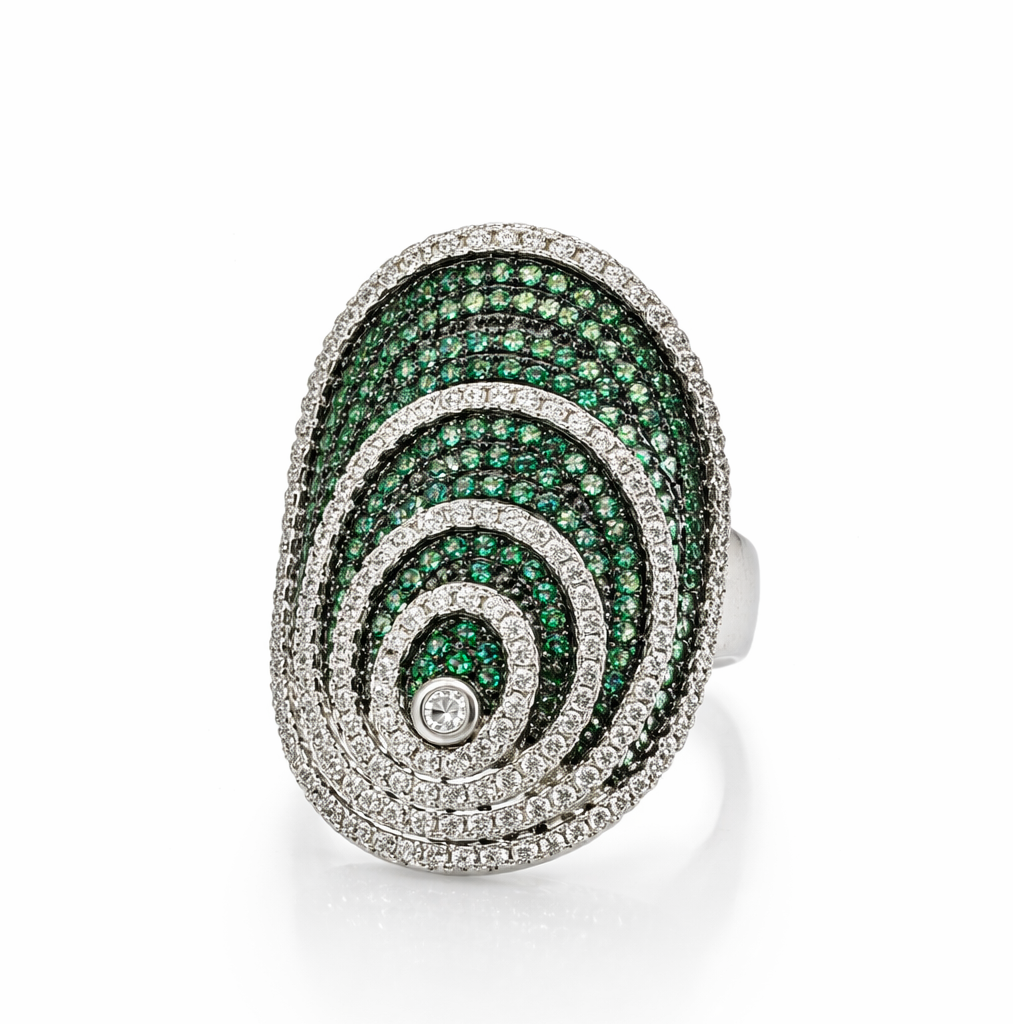 Anillo cristal pavés skay