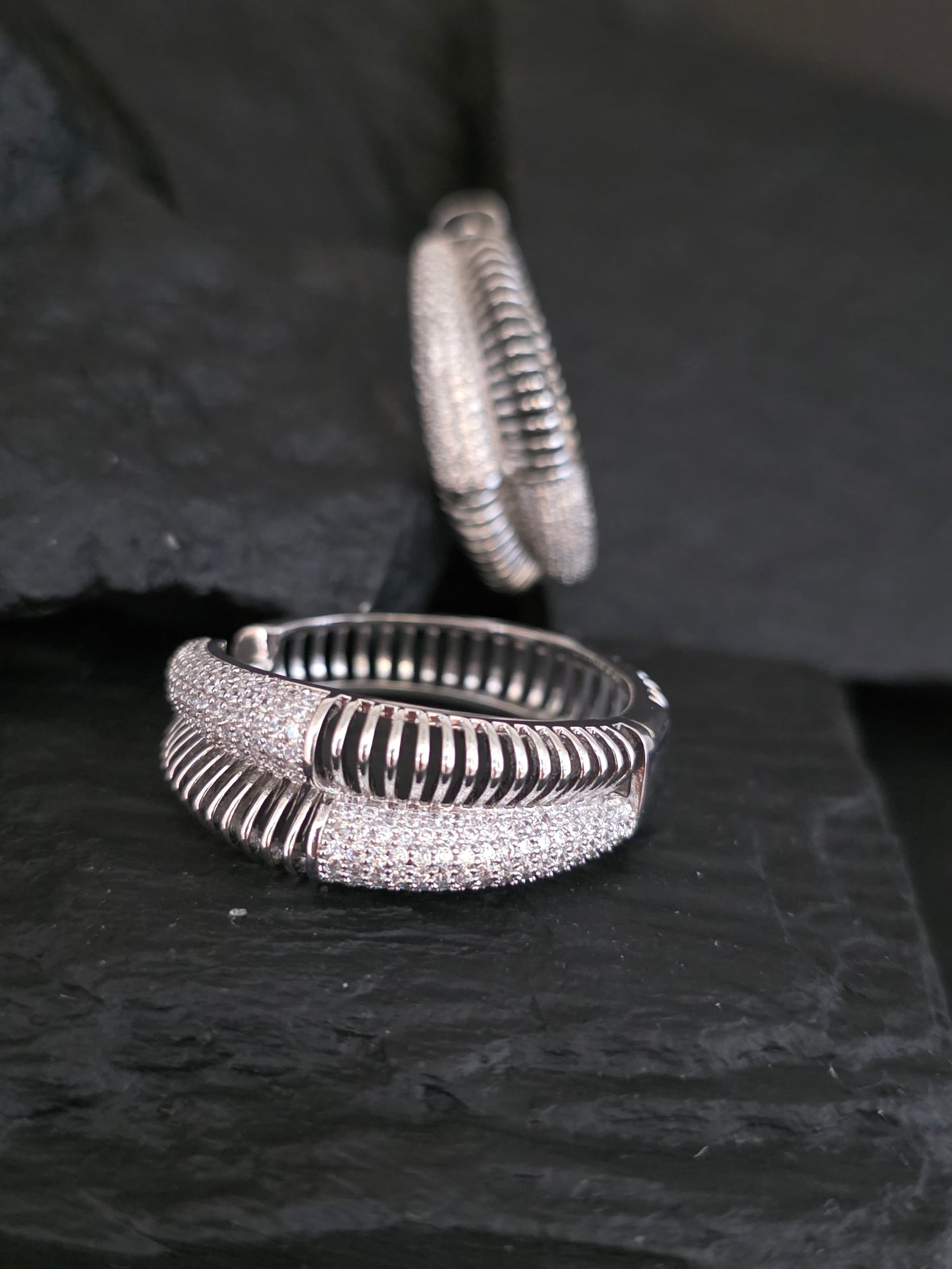 Argollas cristal pavés Roxett