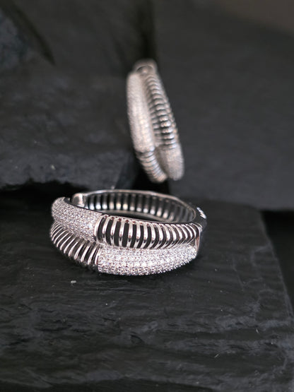Argollas cristal pavés Roxett