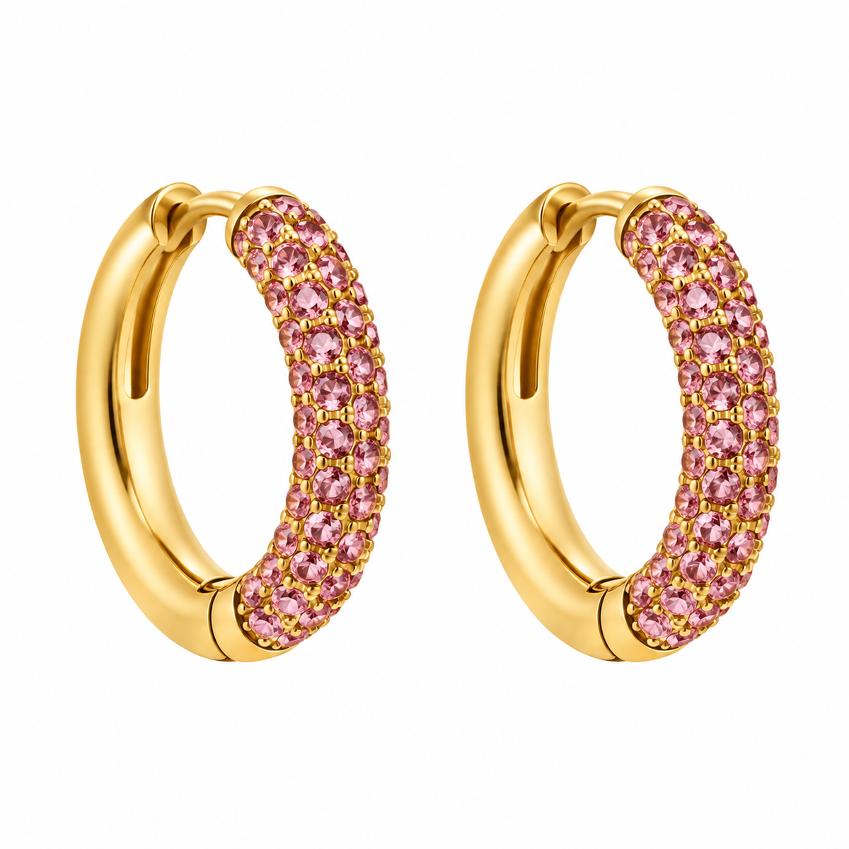 Argollas cristal pavés linda ac