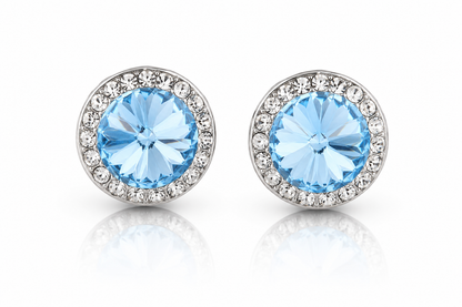 Aros cristal Swarovski Blue