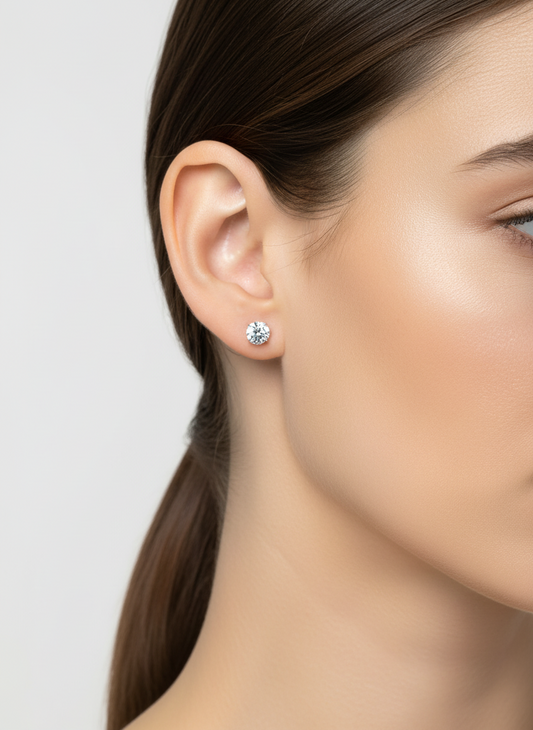 Aros Plata y Cristal Peka