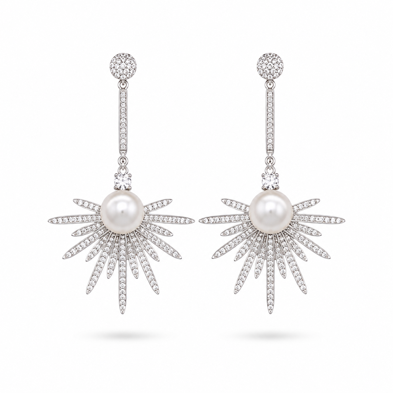 Aros cristal pavés Perla Radiante