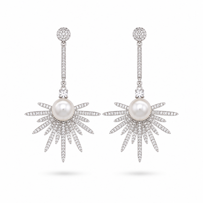 Aros cristal pavés Perla Radiante
