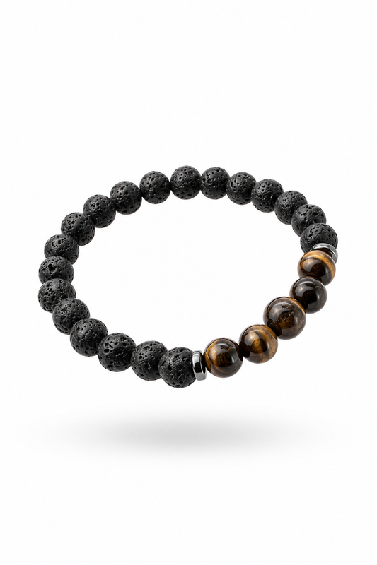 Pulsera piedra volcánica