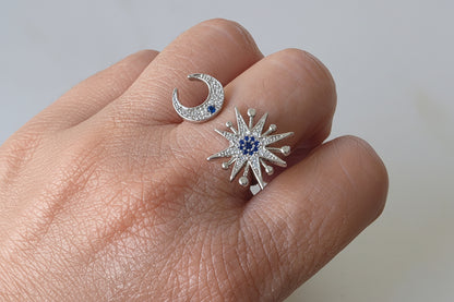 Anillo cristal pavés luna