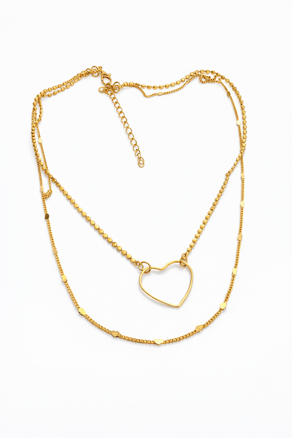 Collar Corazón doble luz