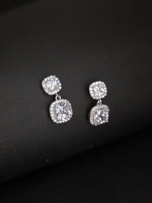 Aros de plata y cristal Swarovski Paulina