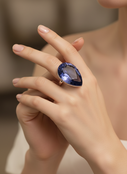 Anillo Gota cristal Swarovski