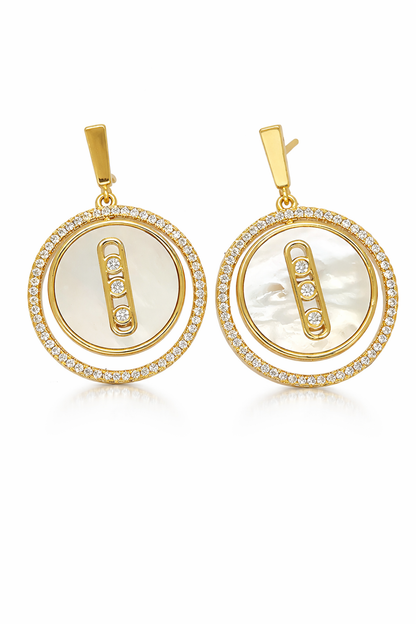 Aros cristal Malaquita