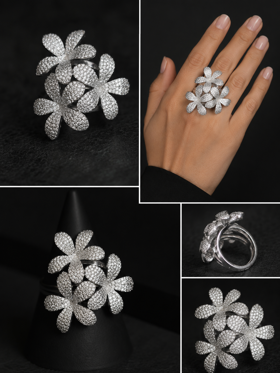 Anillo plata turca Flora