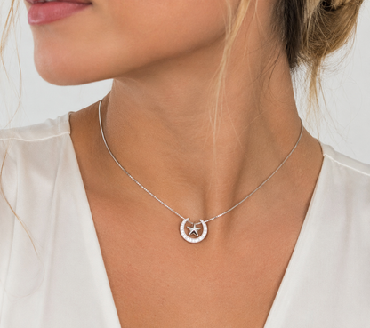 Collar plata Cristal Pavés stella