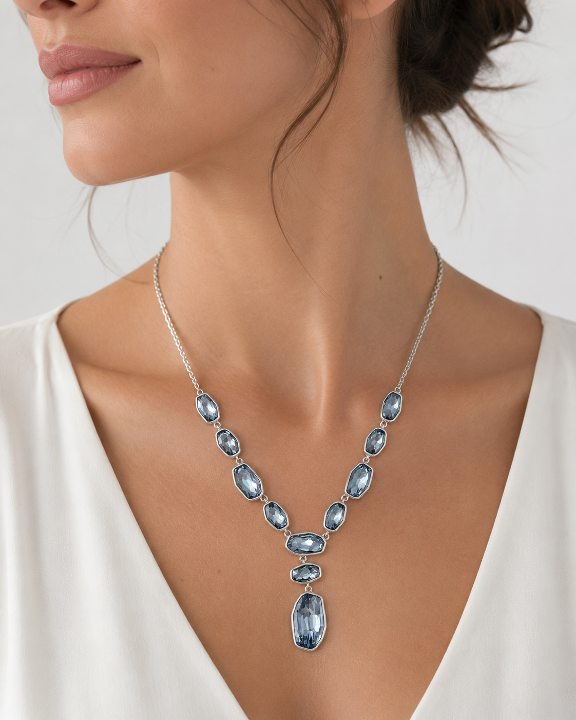 Collar cristal Swarovski Lumiere Blue