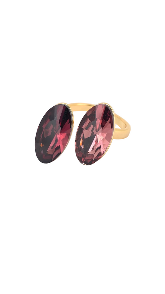 Anillo cristal Swarovski Duo