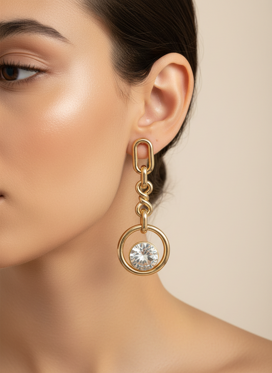 Aros cristal Swarovski Afrodita