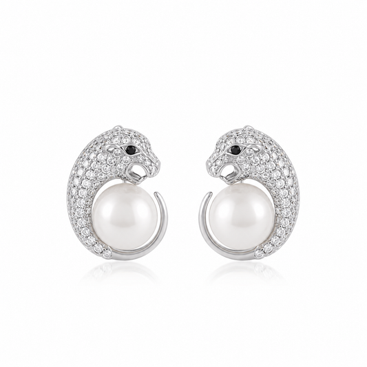 Aros plata cristal paves Safari