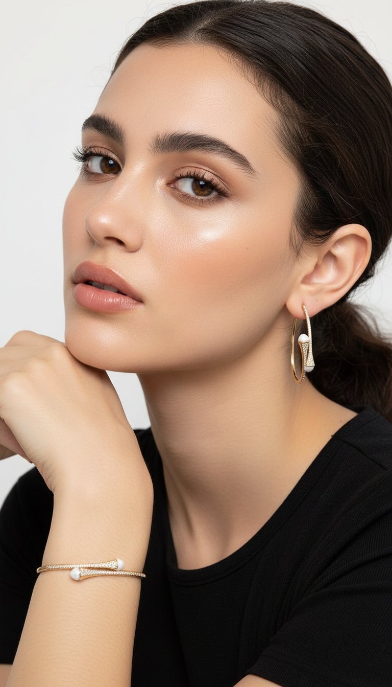 Aros cristal pavés Selena