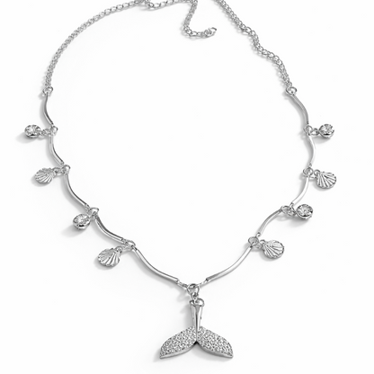 Collar baño de plata Aura Marina