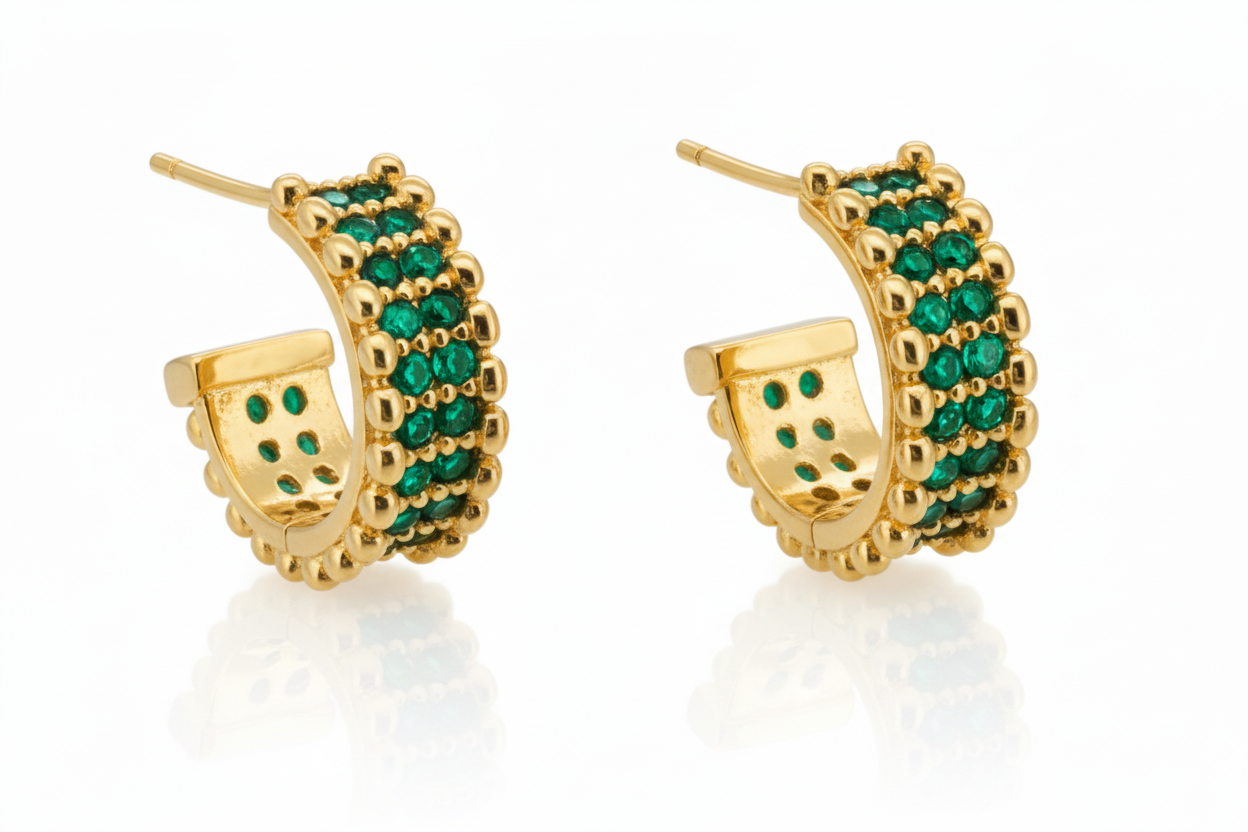 Argollas cristal pavés Daniela