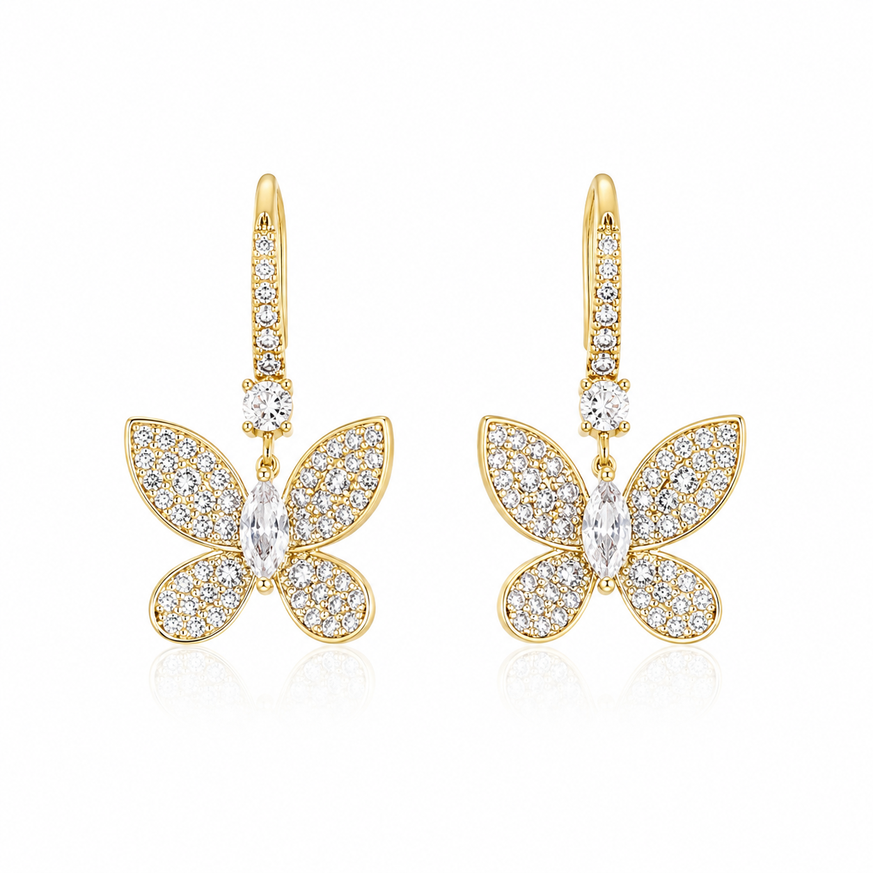 Aros de plata Cristal pavés