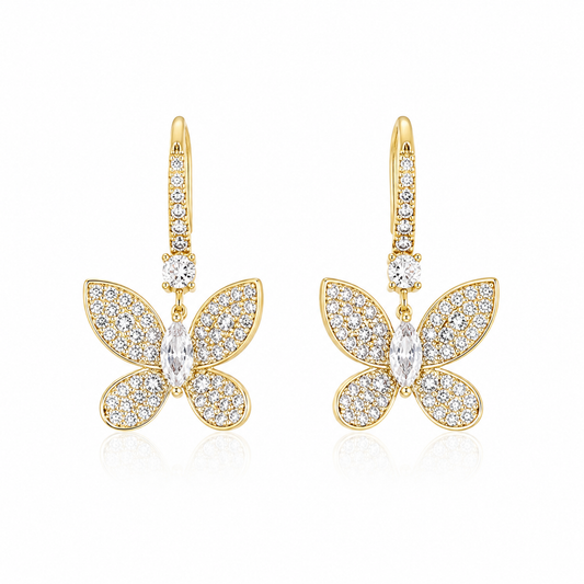 Aros de plata Cristal pavés