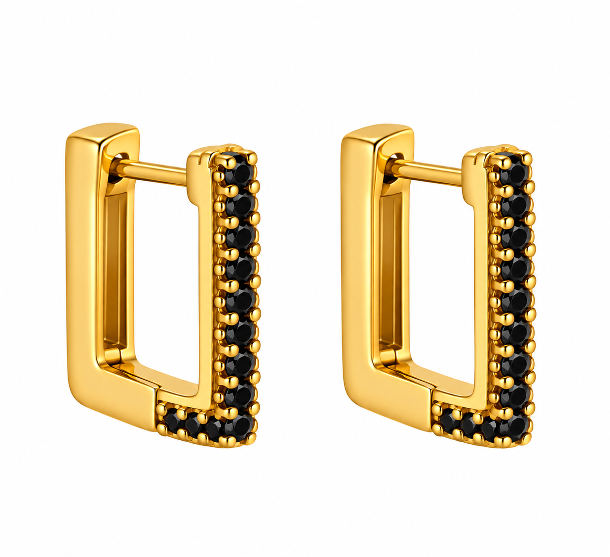 Argollas cristal pavés cuadradas ac